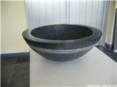 YBS HONED ROUND LAVABO with Bush Hammered Ring